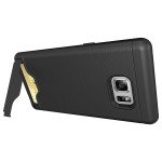 Wholesale Galaxy Note FE / Note Fan Edition / Note 7 Card Holder Hybrid Case (Black)